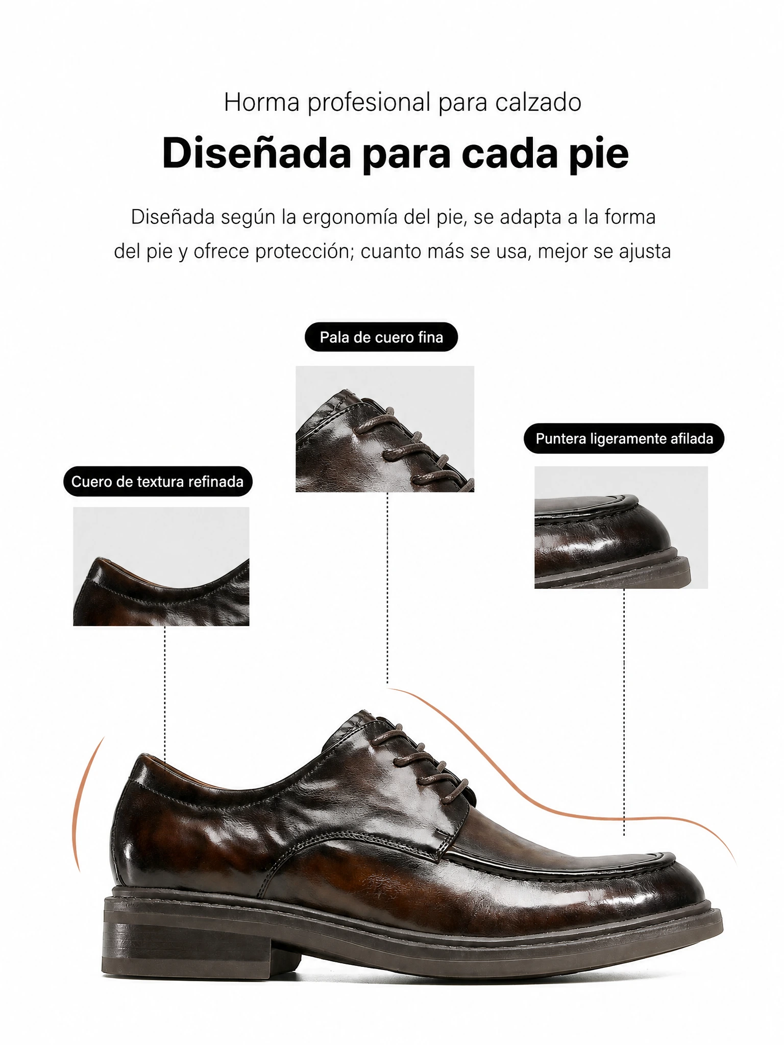 Heritage Polished Apron-Toe Derby detail 3